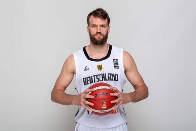 Basketball Leimen 22.06.2021 Deutsche Herren Nationalmannschaft Deutschland (GER) Fotoshooting Danilo Barthel (Deutschland, No.22)