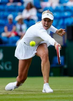 Mandatory Credit: Photo by Dave Shopland BPI Shutterstock (12168982bo) Runner Up Anett Kontaveit in Action Viking International Championships, Day Eight, Tennis, Eastbourne, East Sussex, UK - 26 June 2021 Viking International Championships, Day Eight, Tennis, Eastbourne, East Sussex, UK - 26 June 2021 Copyright: xDavexShopland BPI Shutterstockx 12168982bo