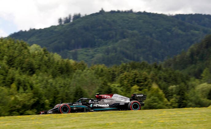 77 Valtteri Bottas (FIN, Mercedes-AMG Petronas F1 Team), F1 Grand Prix of Styria at Red Bull Ring on June 26, 2021 in Spielberg, Austria. (Photo by HOCH ZWEI) Spielberg Austria