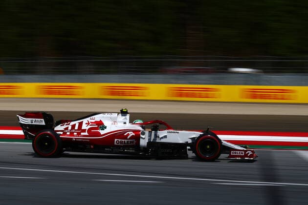 Formula 1 Styrian Gran Prix 2021 Antonio Giovinazzi of Alfa Romeo Racing on track during qualifying ahead of Styrian Gran Prix 2021 Spielberg Red Bull Ring Austria Copyright: xBasilex