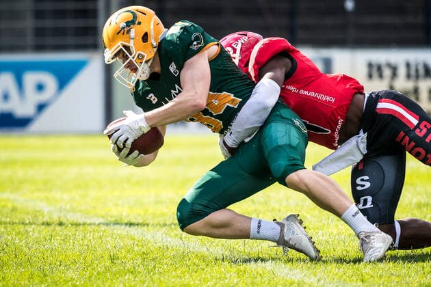 GFL German Football League Potsdam Royals vs Cologne Crocodiles 26.06.2021 GFL, Potsdam Royals - Cologne Crocodiles; Karl-Liebknecht - Stadion Potsdam, 26.06.2021 Copyright: xBEAUTIFULxSPORTS NicolxMarschallx