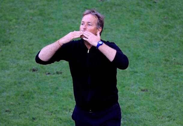 HJULMAND Kasper Trainer Team Daenemark nach dem Sieg in der Johan Cruijff Arena in Amsterdam UEFA Fussball Europameisterschaften 2020 Achtelfinale Wales - Daenemark 0 : 4 am 26.Juni 2021 in Amsterdam DFL REGULATIONS PROHIBIT ANY USE OF PHOTOGRAPHS as IMAGE SEQUENCES and or QUASI-VIDEO