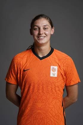 ERMELO - Portrait of Aniek Nouwen of the Dutch women s national football team, in the shirt for the Olympic Games, Olympische Spiele, Olympia, OS ANP ROY LAZET xVIxANPxSportx xxANPxIVx