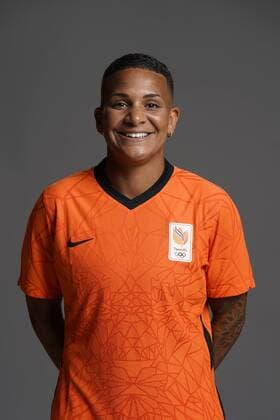 ERMELO - Portrait of Shanice van de Sanden of the Dutch women s national football team, in the shirt for the Olympic Games, Olympische Spiele, Olympia, OS ANP ROY LAZET xVIxANPxSportx xxANPxIVx