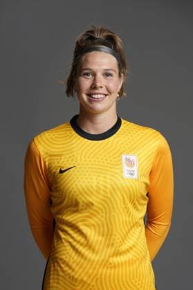 ERMELO - Portrait of Lize Kop of the Dutch women s national football team, in the shirt for the Olympic Games, Olympische Spiele, Olympia, OS ANP ROY LAZET xVIxANPxSportx xxANPxIVx