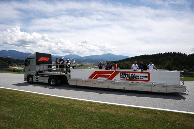 Formula 1 - GP of Styria 2021 SPIELBERG,AUSTRIA,27.JUN.21 - MOTORSPORTS, FORMULA 1 - Grand Prix of Styria, Red Bull Ring, drivers parade. Image shows the drivers parade.  GEPAxpictures xManfredxBinder