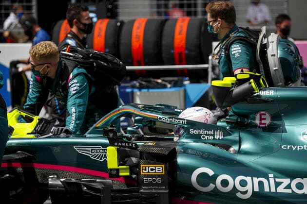 5 Sebastian Vettel (GER, Aston Martin Cognizant F1 Team), F1 Grand Prix of Styria at Red Bull Ring on June 27, 2021 in Spielberg, Austria. (Photo by HOCH ZWEI) Spielberg Austria