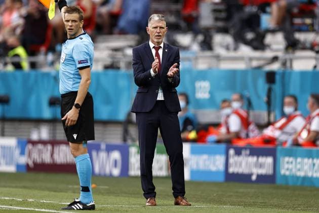 BUDAPEST - Czech Republic coach Jaroslav Silhavy during the UEFA EURO, EM, Europameisterschaft,Fussball 2020 game between the Netherlands and the Czech Republic at the Puskas Arena on June 27, 2021 in Budapest, Hungary. ANP MAURICE VAN STEEN EURO 2020 round of 16 2020 2021 xVIxANPxSportx xxANPxIVx