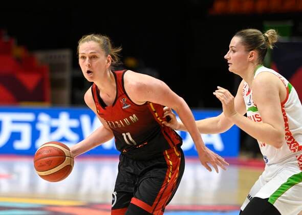 VALENCIA, SPAIN - JUNE 27: Emma Meesseman of Belgium pictured during FIBA Women s Eurobasket match between Belgium and Belarus on june 27, 2021 in Valencia ,Spain 27 06 2021 BASKET BALL FEMININ : Belgique vs Bielorussie - FIBA Women s Eurobasket - Petite finale - Valence - 27 06 2021 PhotoNews Panoramic 