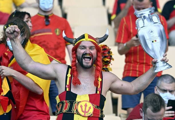 Sport Bilder des Tages Illustration picture shows Belgian fans and supporters ahead of the round of 16 game of the Euro 2020 European Championship, EM, Europameisterschaft between the Belgian national soccer team Red Devils and Portugal, in Sevilla, Spain, Sunday 27 June 2021. LAURIExDIEFFEMBACQ  x3020738x