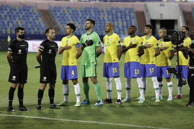 Fußball, Copa America, Brasilien - Ecuador June 27, 2021, Rio de Janeiro, Brazil: Soccer match between Brazil and Ecuador, valid for 5th round of Group B of Copa America, held at Pedro Ludovico Teixeira Olympic Stadium, in Goiania , on Sunday night (27).  Copyright: xLecoxVianax