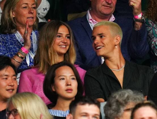 Mandatory Credit: Photo by Javier Garcia BPI Shutterstock (12172248da) Romeo Beckham and Mia Regan watching the action on Centre Court Wimbledon Tennis Championships, Day 1, The All England Lawn Tennis and Croquet Club, London, UK - 28 Jun 2021 Wimbledon Tennis Championships, Day 1, The All England Lawn Tennis and Croquet Club, London, UK - 28 Jun 2021  Copyright: xJavierxGarcia BPI Shutterstockx 12172248da