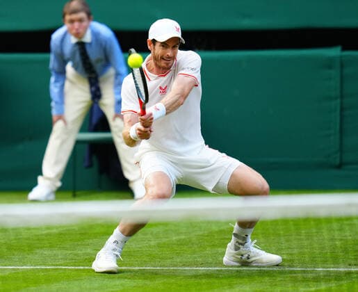 Mandatory Credit: Photo by Javier Garcia BPI Shutterstock (12172248rc) Andy Murray during his first round match Wimbledon Tennis Championships, Day 1, The All England Lawn Tennis and Croquet Club, London, UK - 28 Jun 2021 Wimbledon Tennis Championships, Day 1, The All England Lawn Tennis and Croquet Club, London, UK - 28 Jun 2021  Copyright: xJavierxGarcia BPI Shutterstockx 12172248rc