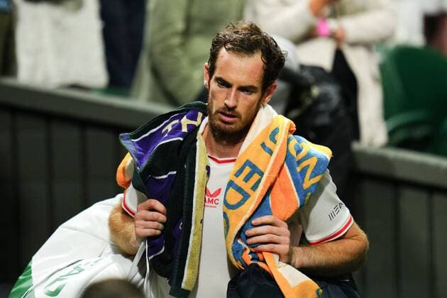 Mandatory Credit: Photo by Javier Garcia BPI Shutterstock (12172248vg) Andy Murray after victory in his first round match Wimbledon Tennis Championships, Day 1, The All England Lawn Tennis and Croquet Club, London, UK - 28 Jun 2021 Wimbledon Tennis Championships, Day 1, The All England Lawn Tennis and Croquet Club, London, UK - 28 Jun 2021  Copyright: xJavierxGarcia BPI Shutterstockx 12172248vg
