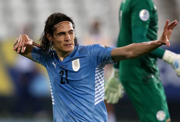 RIO DE JANEIRO, BRAZIL - JUNE 28: Edinson Cavani of Uruguay celebrates after scores his penalty goal ,during the match between Uruguay and Paraguay as part of Conmebol Copa America Brazil 2021 at Estadio Olimpico Nilton Santos on June 28, 2021 in Rio de Janeiro, Brazil. SPO, SOC, ICH 