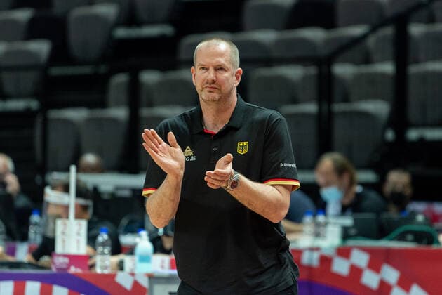 Basketball Split 29.06.2021 Olympia-Qualifikation FIBA Olympic Qualifying Tournament 2020 Gruppenphase, Gruppe A Deutschland (GER) - Mexiko (MEX) Henrik Rödl (Deutschland, Bundestrainer) Rodl Roedl