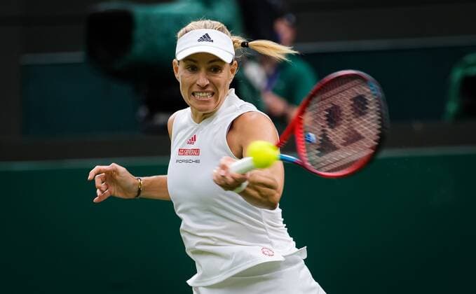 Mandatory Credit: Photo by Rob Prange Shutterstock (12173634di) Angelique Kerber of Germany in action during the first round of the 2021 Wimbledon Championships Grand Slam tennis tournament Wimbledon Tennis Championships, Day 2, The All England Lawn Tennis and Croquet Club, London, UK - 29 Jun 2021 Wimbledon Tennis Championships, Day 2, The All England Lawn Tennis and Croquet Club, London, UK - 29 Jun 2021  Copyright: xRobxPrange Shutterstockx 12173634di