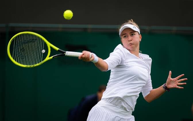 Mandatory Credit: Photo by Rob Prange Shutterstock (12173634et) Barbora Krejcikova of the Czech Republic in action during the first round of the 2021 Wimbledon Championships Grand Slam tennis tournament Wimbledon Tennis Championships, Day 2, The All England Lawn Tennis and Croquet Club, London, UK - 29 Jun 2021 Wimbledon Tennis Championships, Day 2, The All England Lawn Tennis and Croquet Club, London, UK - 29 Jun 2021  Copyright: xRobxPrange Shutterstockx 12173634et
