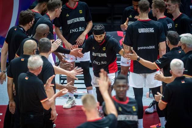 Basketball Split 29.06.2021 Olympia-Qualifikation FIBA Olympic Qualifying Tournament 2020 Gruppenphase, Gruppe A Deutschland (GER) - Mexiko (MEX) Teamvorstellung Joshiko Saibou (Deutschland, No.01)