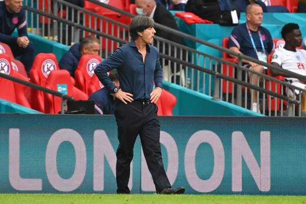 Bundestrainer Joachim Jogi LOEW,LÖW (GER) , Einzelbild,Freisteller,Ganzkoerperaufnahme, ganze Figur. Achtelfinale, Spiel M44, England (ENG) - Deutschland (GER) 2-0 am 29.06.2021 in London Wembley Stadion. Fussball EM 2020 vom 11.06.2021-11.07.2021.