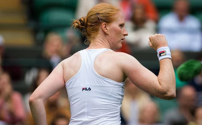 Mandatory Credit: Photo by Rob Prange Shutterstock (12189892bz) Alison Van Uytvanck of Belgium in action during the first round of the 2021 Wimbledon Championships Grand Slam tennis tournament Wimbledon Tennis Championships, Day 3, The All England Lawn Tennis and Croquet Club, London, UK - 30 Jun 2021 Wimbledon Tennis Championships, Day 3, The All England Lawn Tennis and Croquet Club, London, UK - 30 Jun 2021  Copyright: xRobxPrange Shutterstockx 12189892bz