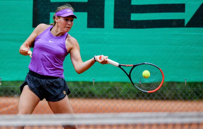 30.06.2021, xpsx, Tennis Head Cup Bruchköbel 2021 - ITF Turnier v.l. Carolina Kuhl (GER) Bruchköbel Hessen Deutschland (DEU)