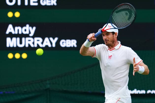 Mandatory Credit: Photo by Javier Garcia BPI Shutterstock (12189891he) Andy Murray during his second round match Wimbledon Tennis Championships, Day 3, The All England Lawn Tennis and Croquet Club, London, UK - 30 Jun 2021 Wimbledon Tennis Championships, Day 3, The All England Lawn Tennis and Croquet Club, London, UK - 30 Jun 2021  Copyright: xJavierxGarcia BPI Shutterstockx 12189891he