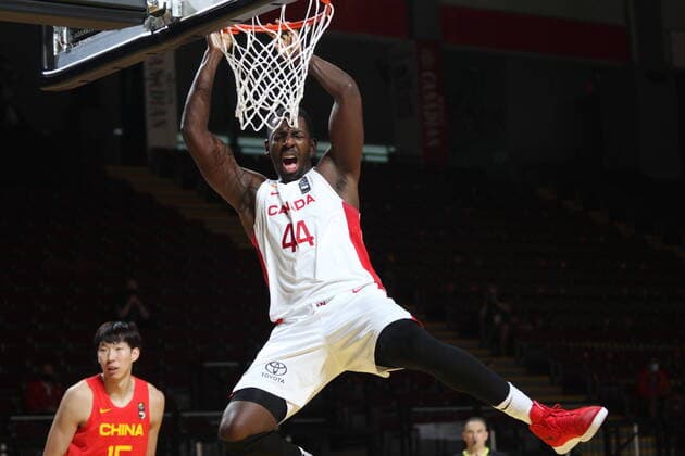 Sport Themen der Woche KW26 June 30, 2021, Victoria, BC, Canada: Canada s Andrew Nicholson dunks against China during the first half of FIBA Men s Olympic Qualifying basketball action at Memorial Arena in Victoria, B.C., on Wednesday, June 30, 2021. Andrew Nicholson  - ZUMAc35_ 20210630_zaf_c35_056 Copyright: xChadxHipolitox