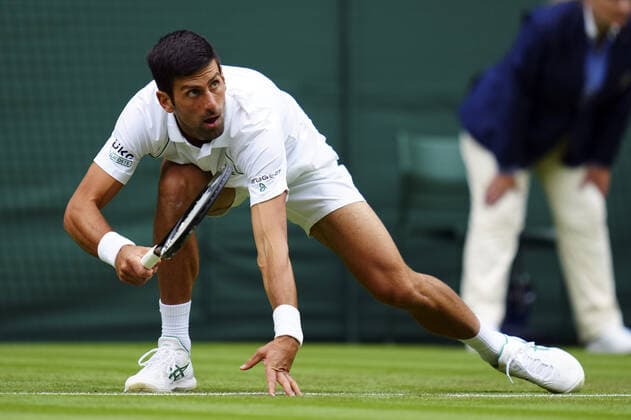 Mandatory Credit: Photo by Javier Garcia BPI Shutterstock (12189891qw) Novak Djokovic during his second round match Wimbledon Tennis Championships, Day 3, The All England Lawn Tennis and Croquet Club, London, UK - 30 Jun 2021 Wimbledon Tennis Championships, Day 3, The All England Lawn Tennis and Croquet Club, London, UK - 30 Jun 2021  Copyright: xJavierxGarcia BPI Shutterstockx 12189891qw