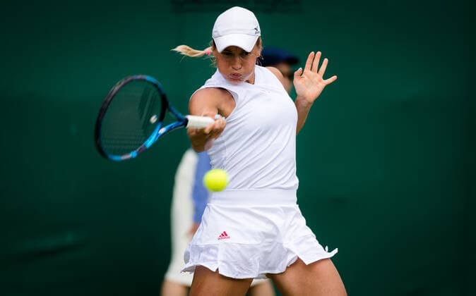 Mandatory Credit: Photo by Rob Prange Shutterstock (12191441ab) Yulia Putintseva of Kazakhstan in action during the second round of the 2021 Wimbledon Championships Grand Slam tennis tournament Wimbledon Tennis Championships, Day 4, The All England Lawn Tennis and Croquet Club, London, UK - 01 Jul 2021 Wimbledon Tennis Championships, Day 4, The All England Lawn Tennis and Croquet Club, London, UK - 01 Jul 2021  Copyright: xRobxPrange Shutterstockx 12191441ab