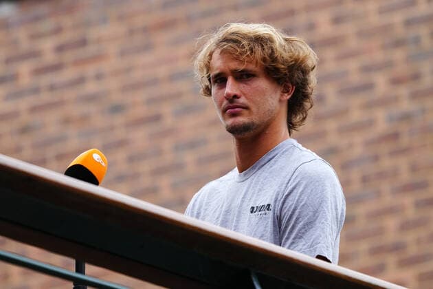 Mandatory Credit: Photo by Javier Garcia Shutterstock (12191440ab) Alexander Zverev Wimbledon Tennis Championships, Day 4, The All England Lawn Tennis and Croquet Club, London, UK - 01 Jul 2021 Wimbledon Tennis Championships, Day 4, The All England Lawn Tennis and Croquet Club, London, UK - 01 Jul 2021  Copyright: xJavierxGarcia Shutterstockx 12191440ab