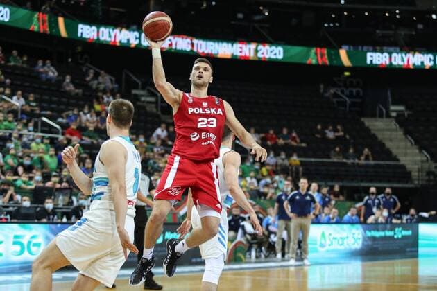 Kowno, 01.07.2021 KOSZYKOWKA KADRA REPREZENTACJA POLSKI MECZ Slowenia - Polska POLISH national team, Nationalteam BASKETBALL POLAND GAME Slowenia - Polska NZ Michal Michalak , FOT. WOJCIECH FIGURSKI 058sport.pl FIBA OLYMPIC QUALIFYING TOURNAMENT 2020 KWALIFIKACJE OLIMPIJSKIE SLOVENIA - POLAND 