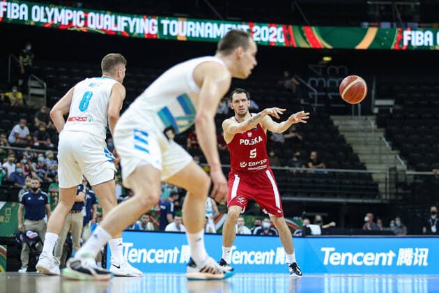 Kowno, 01.07.2021 KOSZYKOWKA KADRA REPREZENTACJA POLSKI MECZ Slowenia - Polska POLISH national team, Nationalteam BASKETBALL POLAND GAME Slowenia - Polska NZ Aaron Cel , FOT. WOJCIECH FIGURSKI 058sport.pl NEWSPIX.PL --- Newspix.pl FIBA OLYMPIC TOKYO QUALIFYING TOURNAMENT 2020 KWALIFIKACJE OLIMPIJSKIE SLOVENIA - POLAND  20210701_124_A16R1965