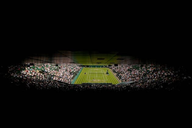Mandatory Credit: Photo by Shutterstock (12191445bh) Coco (Cori) Gauff of USA in action versus Elena Vesnina of Russia on Centre Court Wimbledon Tennis Championships, Day 4, The All England Lawn Tennis and Croquet Club, London, UK - 01 Jul 2021 Wimbledon Tennis Championships, Day 4, The All England Lawn Tennis and Croquet Club, London, UK - 01 Jul 2021  Copyright: xShutterstockx 12191445bh