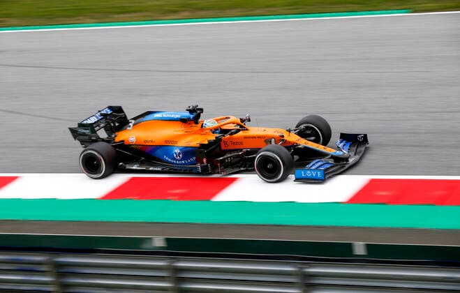3 Daniel Ricciardo (AUS, McLaren F1 Team), F1 Grand Prix of Austria at Red Bull Ring on July 2, 2021 in Spielberg, Austria. (Photo by HOCH ZWEI) Spielberg Austria
