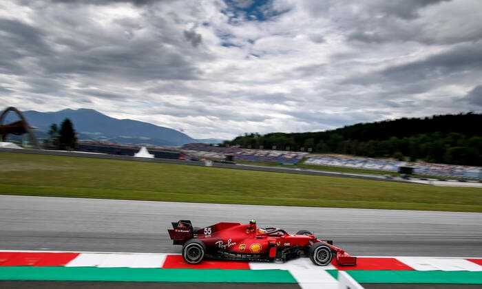 55 Carlos Sainz (ESP, Scuderia Ferrari Mission Winnow), F1 Grand Prix of Austria at Red Bull Ring on July 2, 2021 in Spielberg, Austria. (Photo by HOCH ZWEI) Spielberg Austria