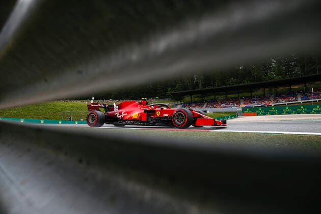 55 Carlos Sainz (ESP, Scuderia Ferrari Mission Winnow), F1 Grand Prix of Austria at Red Bull Ring on July 2, 2021 in Spielberg, Austria. (Photo by HOCH ZWEI) Spielberg Austria