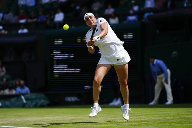 Mandatory Credit: Photo by Shutterstock (12193045ak) Ons Jabeur during her thrird round match Wimbledon Tennis Championships, Day 5, The All England Lawn Tennis and Croquet Club, London, UK - 02 Jul 2021 Wimbledon Tennis Championships, Day 5, The All England Lawn Tennis and Croquet Club, London, UK - 02 Jul 2021  Copyright: xShutterstockx 12193045ak