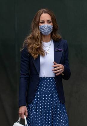 Mandatory Credit: Photo by AELTC Shutterstock (12193266g) HRH The Duchess of Cambridge, Patron of the All England Lawn Tennis Club, on her official visit to The Championships 2021 Wimbledon Tennis Championships, Day 5, The All England Lawn Tennis and Croquet Club, London, UK - 02 Jul 2021 Editorial Use Only Wimbledon Tennis Championships, Day 5, The All England Lawn Tennis and Croquet Club, London, UK - 02 Jul 2021 Editorial Use Only  Copyright: xAELTC Shutterstockx 12193266g
