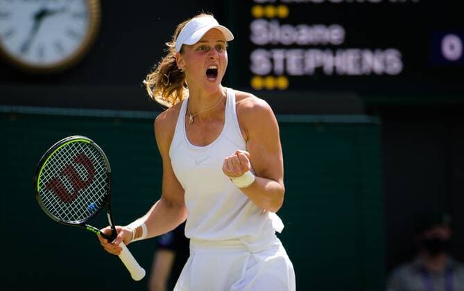 Mandatory Credit: Photo by Rob Prange Shutterstock (12193043i) Liudmila Samsonova of Russia in action during the third round of the 2021 Wimbledon Championships Grand Slam tennis tournament Wimbledon Tennis Championships, Day 5, The All England Lawn Tennis and Croquet Club, London, UK - 02 Jul 2021 Wimbledon Tennis Championships, Day 5, The All England Lawn Tennis and Croquet Club, London, UK - 02 Jul 2021  Copyright: xRobxPrange Shutterstockx 12193043i
