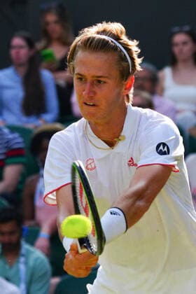 Mandatory Credit: Photo by Javier Garcia Shutterstock (12193040gg) Sebastian Korda during his third round match Wimbledon Tennis Championships, Day 5, The All England Lawn Tennis and Croquet Club, London, UK - 02 Jul 2021 Wimbledon Tennis Championships, Day 5, The All England Lawn Tennis and Croquet Club, London, UK - 02 Jul 2021  Copyright: xJavierxGarcia Shutterstockx 12193040gg