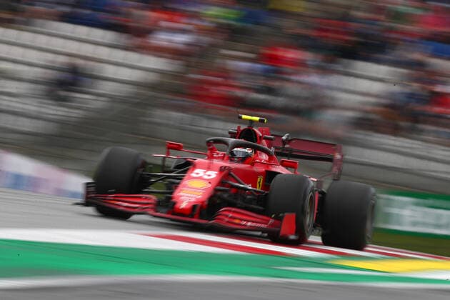 Formula 1 Austria Gran Prix 2021 Carlos Sainz Jr. of Scuderia Ferrari on track during free practice of Formula 1 Gran Prix 2021 of Austria Spielberg Red Bull Ring Austria Copyright: xBasilex