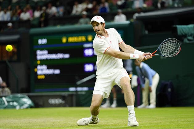 Mandatory Credit: Photo by Shutterstock (12193045kd) Andy Murray during his third round match Wimbledon Tennis Championships, Day 5, The All England Lawn Tennis and Croquet Club, London, UK - 02 Jul 2021 Wimbledon Tennis Championships, Day 5, The All England Lawn Tennis and Croquet Club, London, UK - 02 Jul 2021  Copyright: xShutterstockx 12193045kd