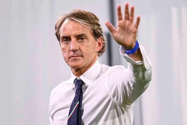 Photo LaPresse - Fabio Ferrari June 02, 2021 Munich, Germany soccer Belgium vs Italy - Euro 2020 - European Football Championship - Quarter to final -Allianz Arena In the pic:Roberto Mancini  Copyright: xFabioxFerrari LaPressex