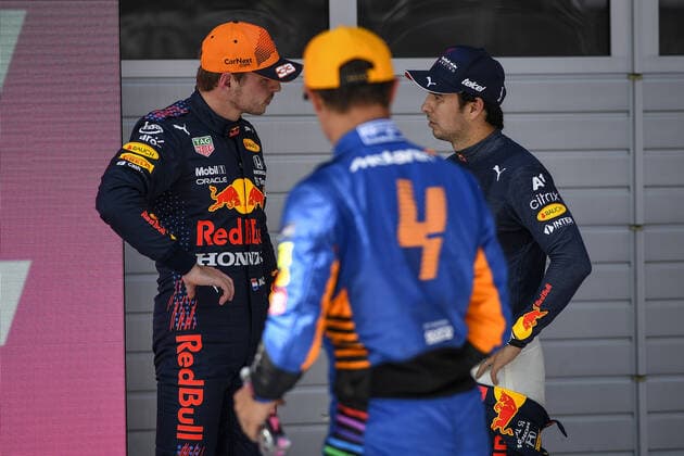 F1 Grand Prix of Austria 33 Max Verstappen (NED, Red Bull Racing), 11 Sergio Perez (MEX, Red Bull Racing), F1 Grand Prix of Austria at Red Bull Ring on July 3, 2021 in Spielberg, Austria. (Photo by Christian Bruna EPA FIA Pool via HOCH ZWEI) Spielberg Austria Poolfoto HOCH ZWEI Pool EPA-EFE ,EDITORIAL USE ONLY
