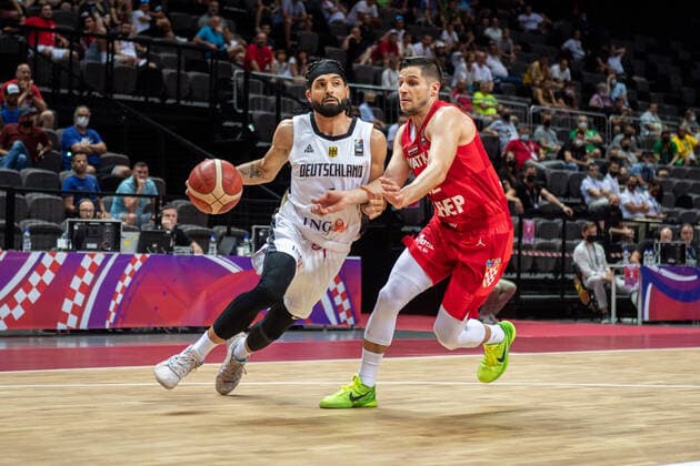 Basketball Split 03.07.2021 Olympia-Qualifikation FIBA Olympic Qualifying Tournament 2020 Halbfinale Deutschland (GER) - Kroatien (CRO) Joshiko Saibou (Deutschland, No.01)