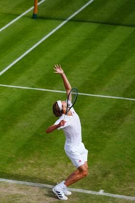 Mandatory Credit: Photo by Javier Garcia Shutterstock (12194408eb) Alexander Zverev during his third round match Wimbledon Tennis Championships, Day 6, The All England Lawn Tennis and Croquet Club, London, UK - 03 Jul 2021 Wimbledon Tennis Championships, Day 6, The All England Lawn Tennis and Croquet Club, London, UK - 03 Jul 2021  Copyright: xJavierxGarcia Shutterstockx 12194408eb