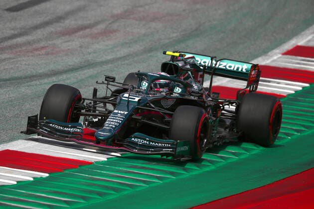 Formula 1 Austria Gran Prix 2021 Sebastian Vettel of Aston Martin on track during qualifying session of Formula 1 Gran Prix 2021 of Austria Spielberg Red Bull Ring Austria Copyright: xBasilex