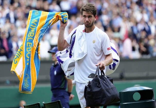 Mandatory Credit: Photo by Dave Shopland Shutterstock (12194409im) Cameron Norrie walking off court after losing in his third round match Wimbledon Tennis Championships, Day 6, The All England Lawn Tennis and Croquet Club, London, UK - 03 Jul 2021 Wimbledon Tennis Championships, Day 6, The All England Lawn Tennis and Croquet Club, London, UK - 03 Jul 2021  Copyright: xDavexShopland Shutterstockx 12194409im