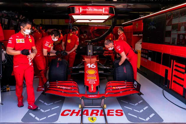 F1 Grand Prix of Austria 16 Charles Leclerc (MON, Scuderia Ferrari Mission Winnow), F1 Grand Prix of Austria at Red Bull Ring on July 3, 2021 in Spielberg, Austria. (Photo by COLOMBO IMAGES FIA Pool via HOCH ZWEI) Spielberg Austria Poolfoto HOCH ZWEI Pool COLOMBO IMAGES ,EDITORIAL USE ONLY